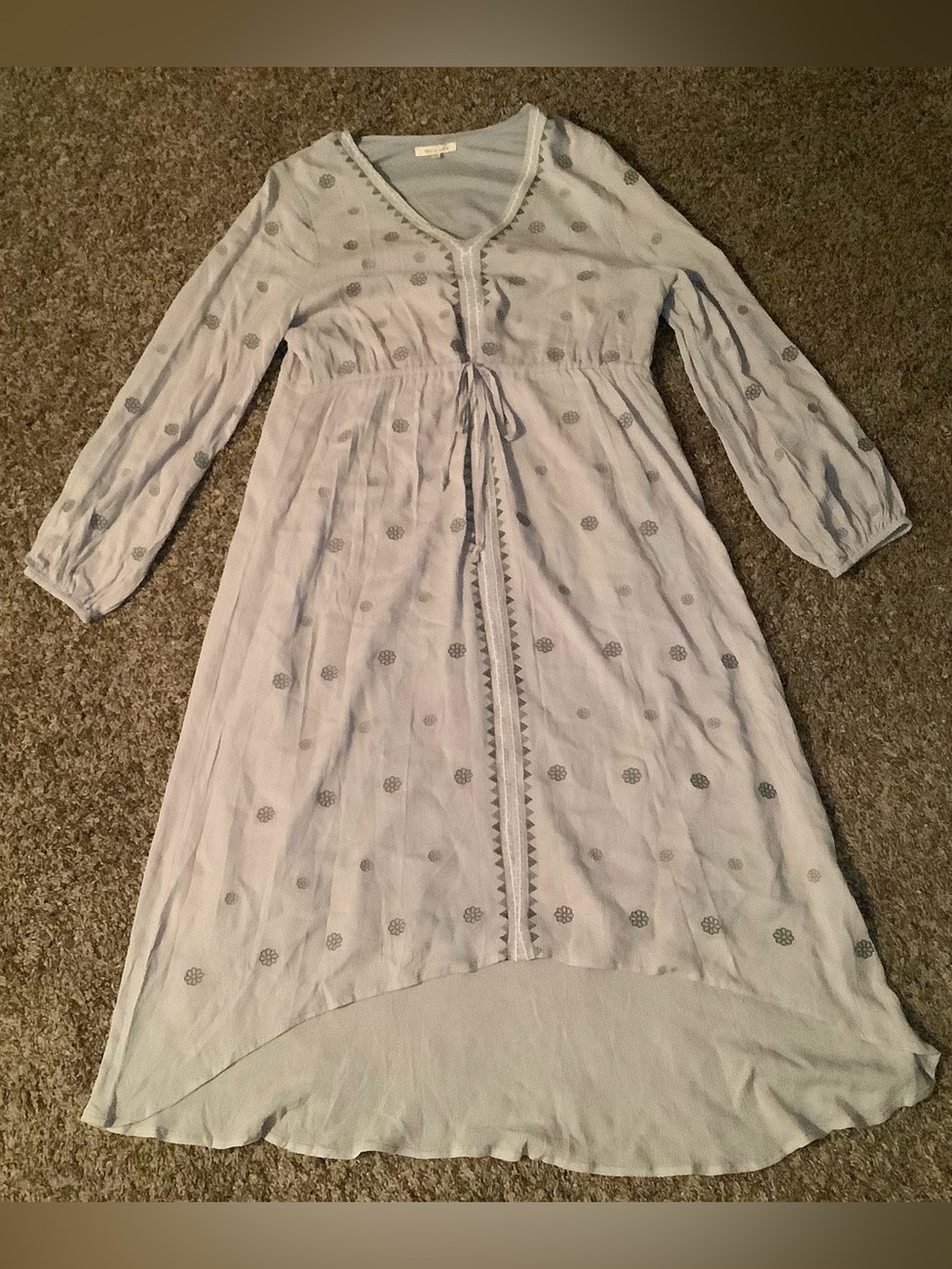 Tea n Rose floral dress, color: gray, size: L